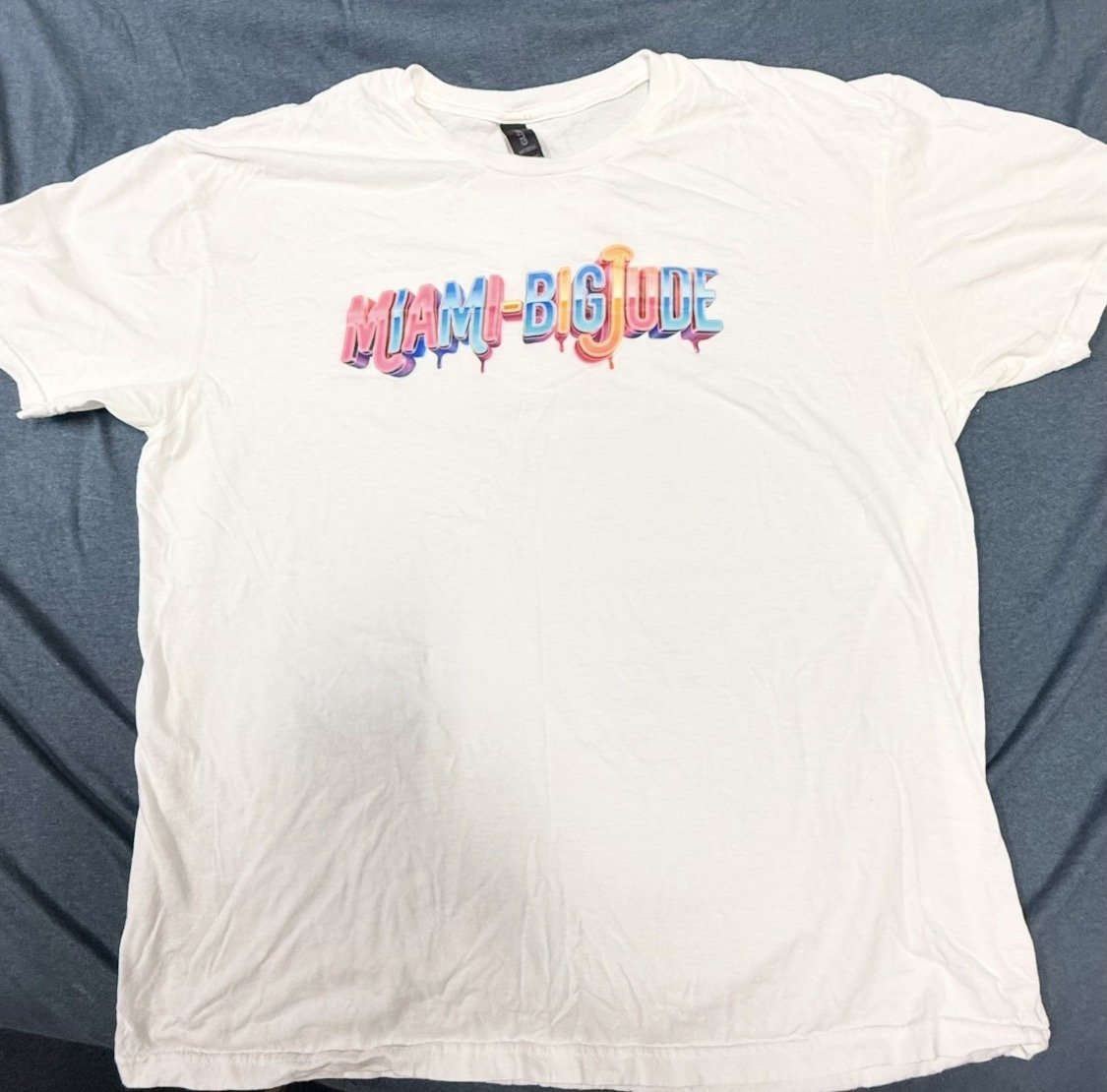 White Miami Big Jude graphic T-shirt